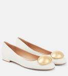 Кожаные балетки Sphera Gianvito Rossi, белый - фото