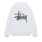 Худи Stussy Basic Zip Hoodie, Ash Heather - фото 2
