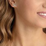 Swarovski Родированные серьги Women's Silver - фото 5