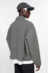 Шерстяная куртка на молнии Acne Studios, Grey Melange - фото 3
