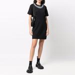 Цепочный принт мини-платье с круглым вырезом Givenchy, черный - фото 6