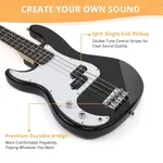 Электрогитарный ключ для бас-гитары Glarry GP для левшей, черный - фото 3