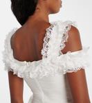 Мини-платье с кружевной отделкой от Christopher Kane Self-Portrait, белый - фото 6