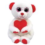 Ty Куклы Xixi Heart White Bear плюшевые, высота 17 см - фото