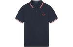 Поло с вышитым логотипом FRED PERRY, синий - фото