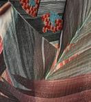 Платье-рубашка из принтованного жоржета-ламе Halpern, Pink Green - фото 4