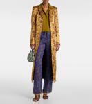 Пальто жаккардовое Rilly Dries Van Noten, Ocra - фото 2