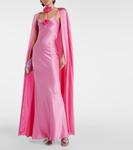 Шелковое платье с накидкой Rodarte, Pink And Blue - фото 2