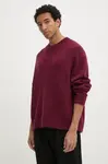 Шерстяной свитер HUGO, гранатовый - фото 2