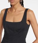 Мини-платье wells из хлопка Staud, черный - фото 4