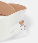 Кожаный ремень с вырезами Alaïa, белый - фото 3