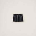 Юбка из кожи наппа Miu Miu, черный - фото