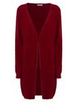 Вязаный кардиган Influencer, бордовый - фото