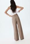 Брюки Stradivarius STRIPED WIDE-LEG, Mottled Brown - фото 3