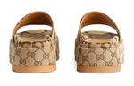 Сандалии gg lame platform slide sandal 'camel monogram' Gucci, мультиколор - фото 4