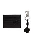 Набор из держателя для карт и брелка Giorgio Armani, черный - фото
