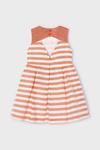Детское платье с добавлением льна Mayoral, оранжевый - фото 3