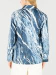 Рубашка с мраморным принтом Roberto Cavalli, синий - фото 4