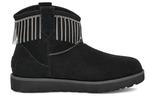 Ботинки зимние UGG Classic с бахромой, черный - фото 3