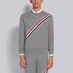 Футболка с полосками RWB THOM BROWNE, средне-серый - фото 5