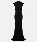 Альба креп-джерси макси-платье Jacquemus, Black - фото
