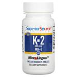 Superior Source витамин K2 500 мкг, 60 быстрорастворимых таблеток - фото 4