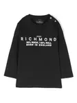Футболка с логотипом John Richmond Junior, черный - фото