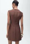 Платье-футляр CARLOTA Mango, коричневый - фото 3