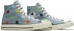 Кроссовки Converse Tyler The Creator x Chuck 70 High Polka Dots, синий - фото 8