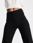 Брюки Asos Design Basic Wide Leg Jersey, черный - фото 3