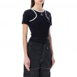 Боди с логотипом, отделка Marine Serre, черный - фото 6