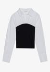 Блуза Even&Odd Blouse, Off-White/Black/Off-White - фото 4