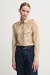 Рубашка Oui, бежевый - фото