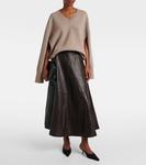 Шерстяной свитер с кашемиром Róhe, Taupe Melange - фото 2