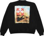 Толстовка Off-White Arrow On Canvas Skate Crewneck 'Black/Multicolor', черный - фото 3