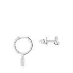 Комплект серьга-кольцо и серьга-гвоздик Tous Basic Short/long Bear With Iolite Charm, серебро/иолит - фото 2