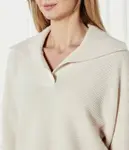 Шерстяной свитер с вермутом Loose fit Max&Co., белый - фото 4