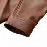 MaxMara Studio Кожаная куртка женская, Brown - фото 6