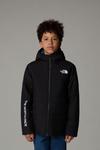 Мальчики никогда не остановятся на синтетической куртке The North Face, черный - фото