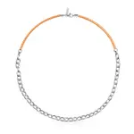 Колье Tous St. Tropez Elastic 43 Cm, серебро/оранжевый - фото