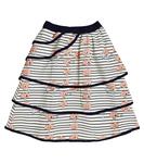 Юбка из хлопка в полоску Mini Rodini, синий - фото 4