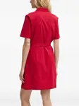 Мини-платье с поясом Theory, красный - фото 2