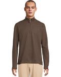Мужской свитер Johnston & Murphy Reversible Solid Quarter-Zip, Brown/Blue - фото