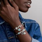 Шарм Pandora Moments Pavé Clip, серебро/бирюзовый - фото 6