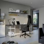 Стол письменный Ikea Lagkapten/Spand 200х60, 4 полки, белый/черный - фото 5