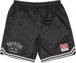 Шорты Supreme x Mitchell & Ness Satin Basketball Short 'Black', черный - фото 2