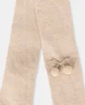 Колготки с помпонами для малышки Cotton Juice, бежевый - фото 2