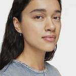 Серьги-кольца Tous Grain Short Bear, 8 мм, белое золото/бриллианты - фото 7