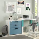 Комод с 3 ящиками Ikea Smastad/Platsa, 60х57х63 см, белый/голубой - фото 3