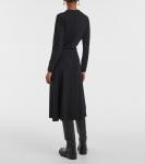 Шерстяное платье миди Joseph, черный - фото 3